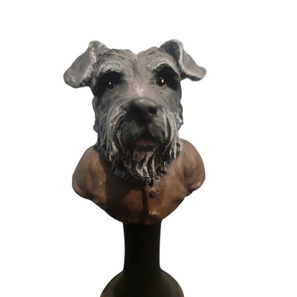 Terrier Dog Bust Home Decor Hand Painted Fanatics - Picture 1 of 9